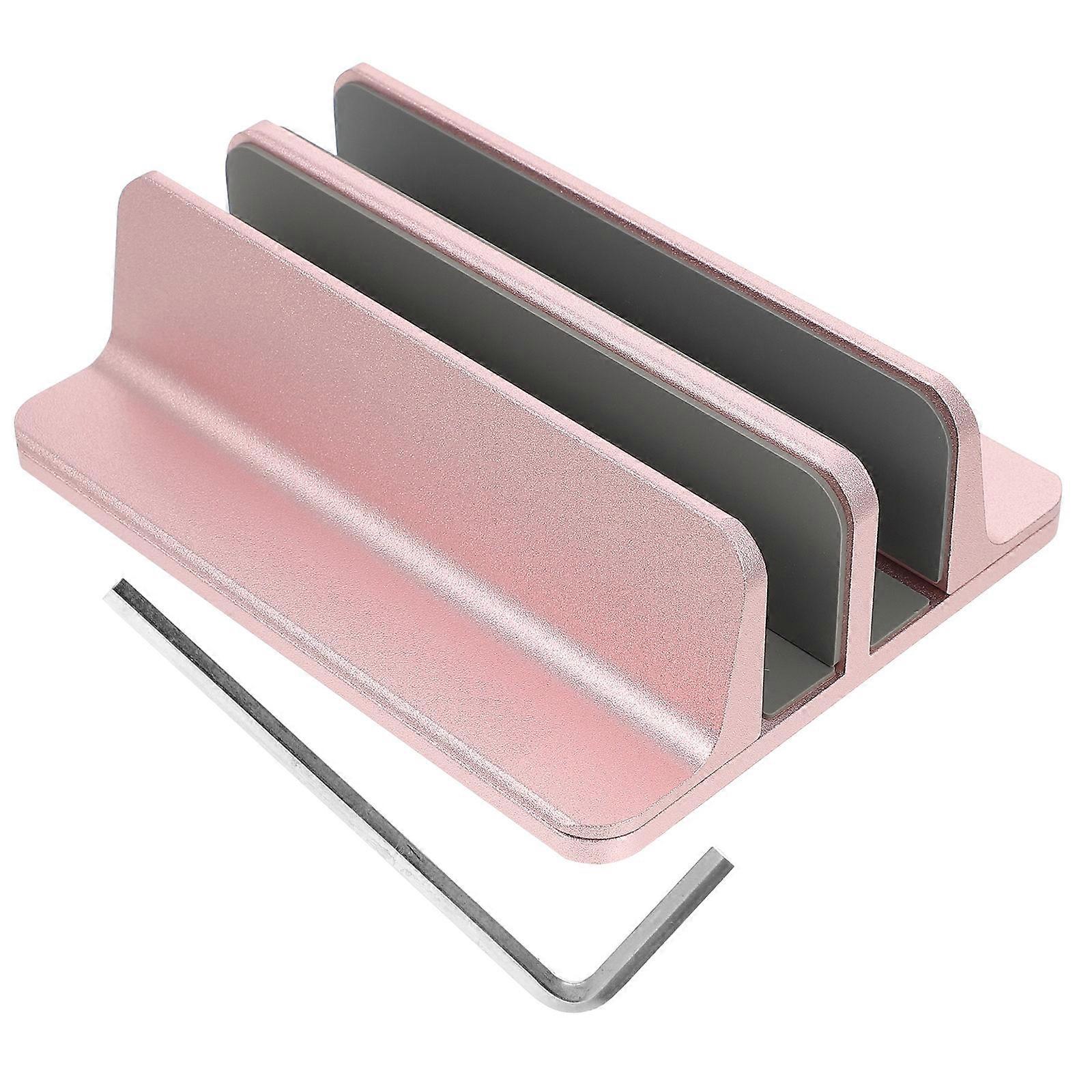 Vertical Laptop Stand 2Pcs Double Slots Design for Support of Laptop Tablet Cell Phone in Sturdy Aluminium