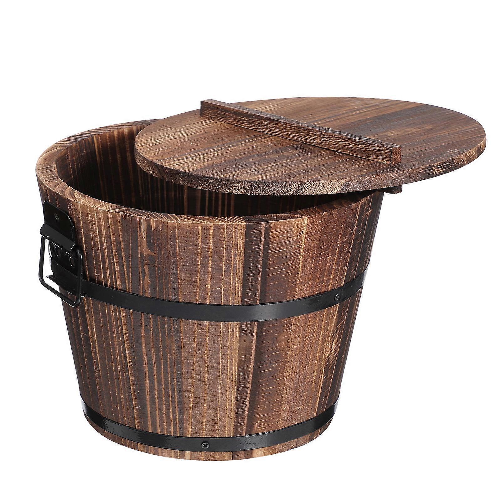 Home Container Round Food Storage Basket for Household Use 3Pcs with Lid
