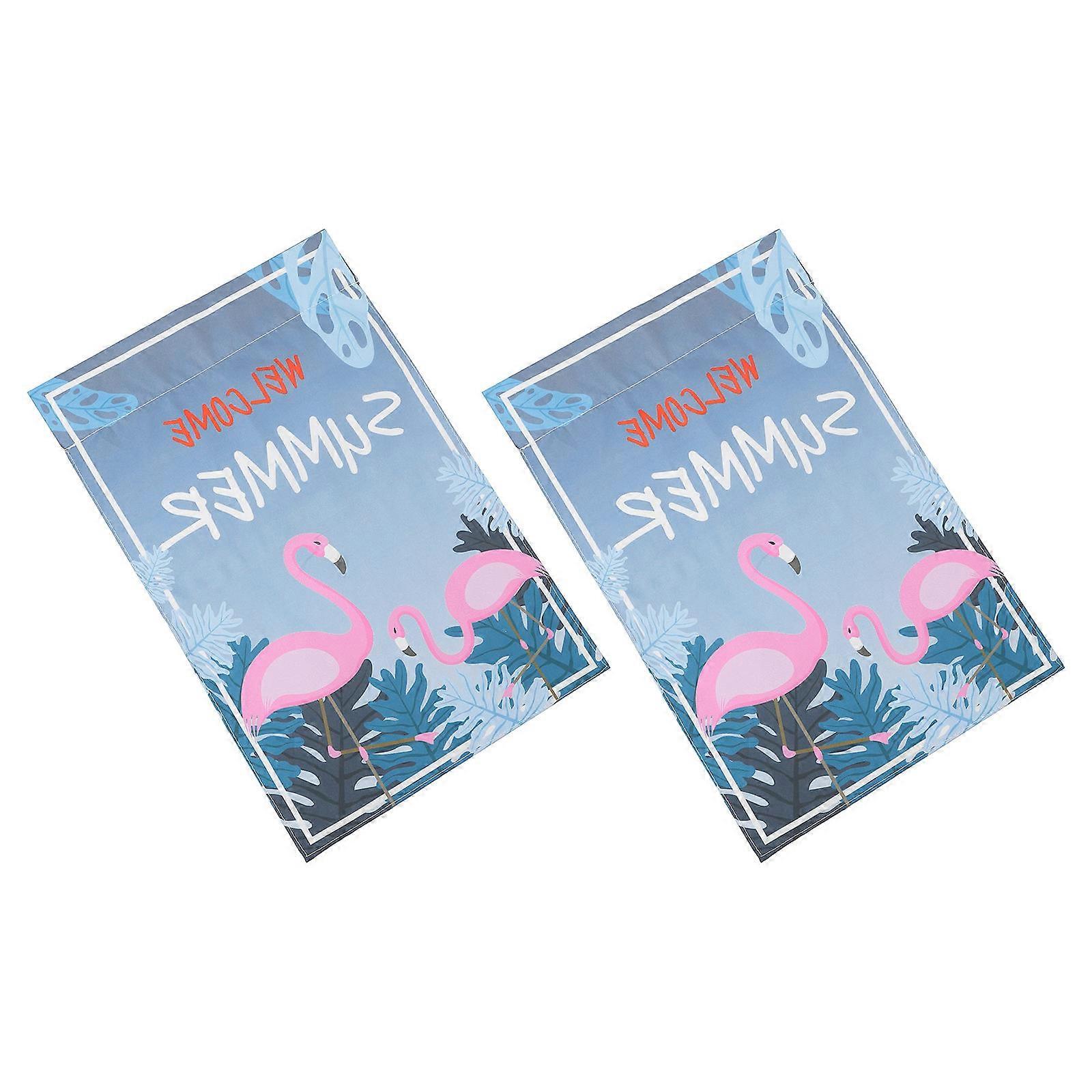 Welcome Flag Double Sided for Vertical Decoration 4Pcs Outdoor