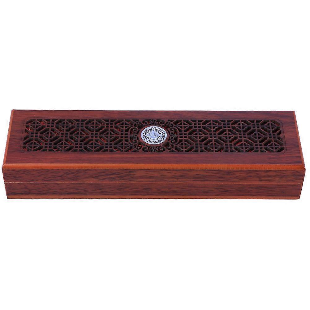 Wooden Necklace Gift Box for Jewelry Storage 8Pcs Dark Red Rectangular Case