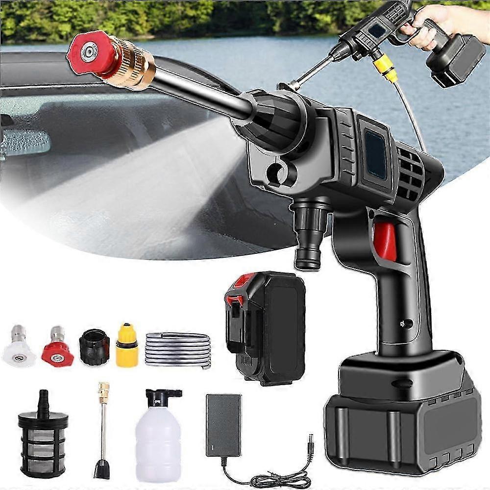 Portable Cordless High Pressure Washer, 90 Bar with 5m Hose and Intelligent Pressure Regulation