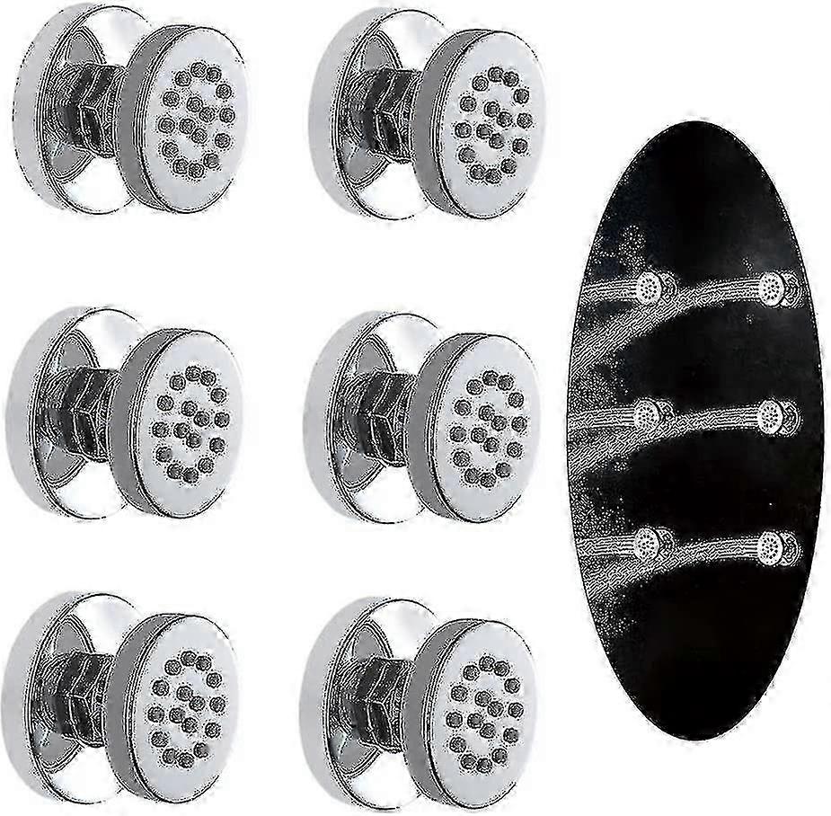 2025 Concealed Solid Brass Body Sprays Square Shower Spa Massage Body