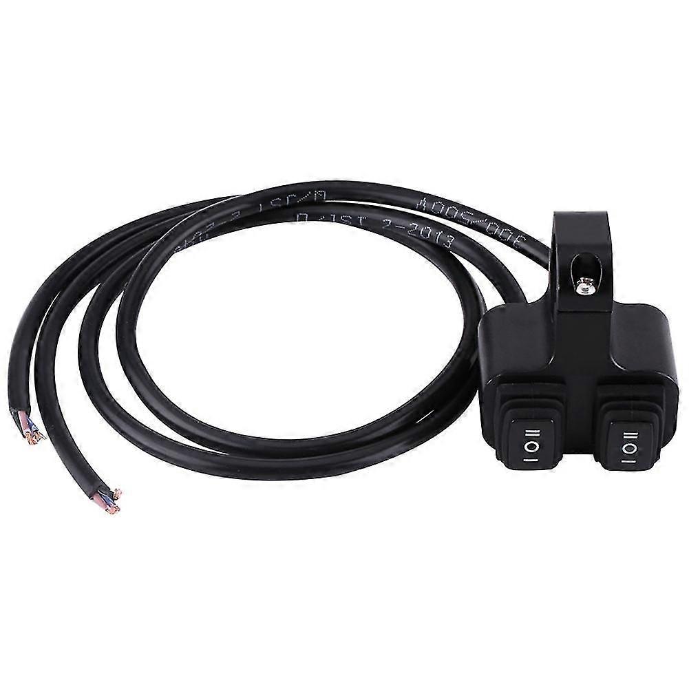 CNC Aluminum Alloy Motorcycle Handlebar Mount Headlight Spotlight with 3 Way On Off Dual Switch Durable and Adjustable