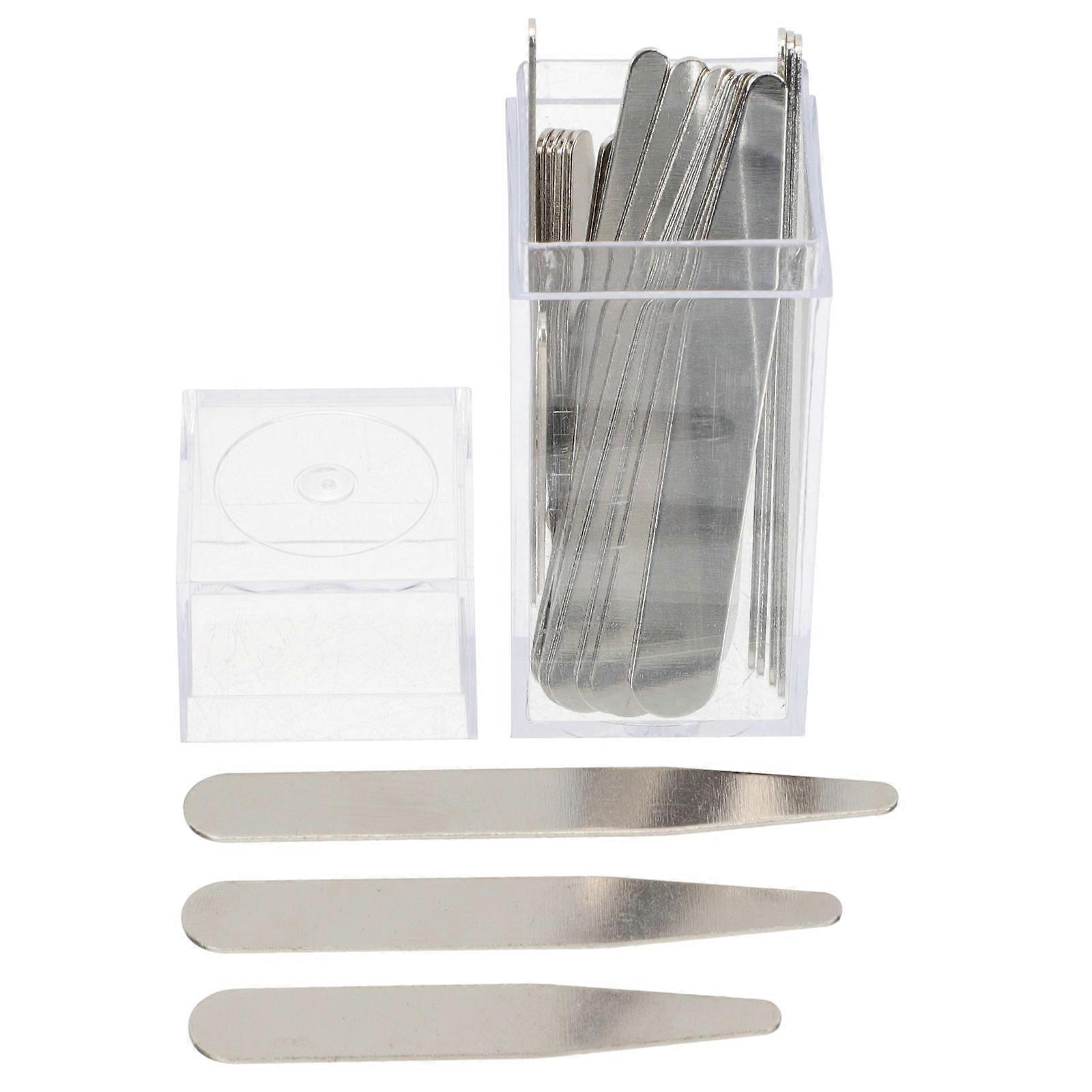 144Pcs Silver Collar Bone Shaper Shirt Collar Stays for Men