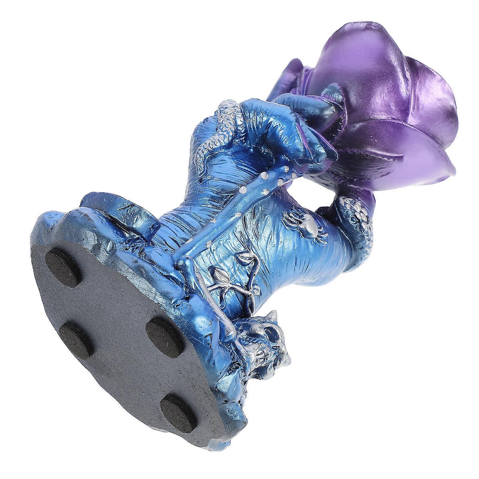 Resin Crystal Ball Holder Stand for Display 2Pcs Blue Decorative Base