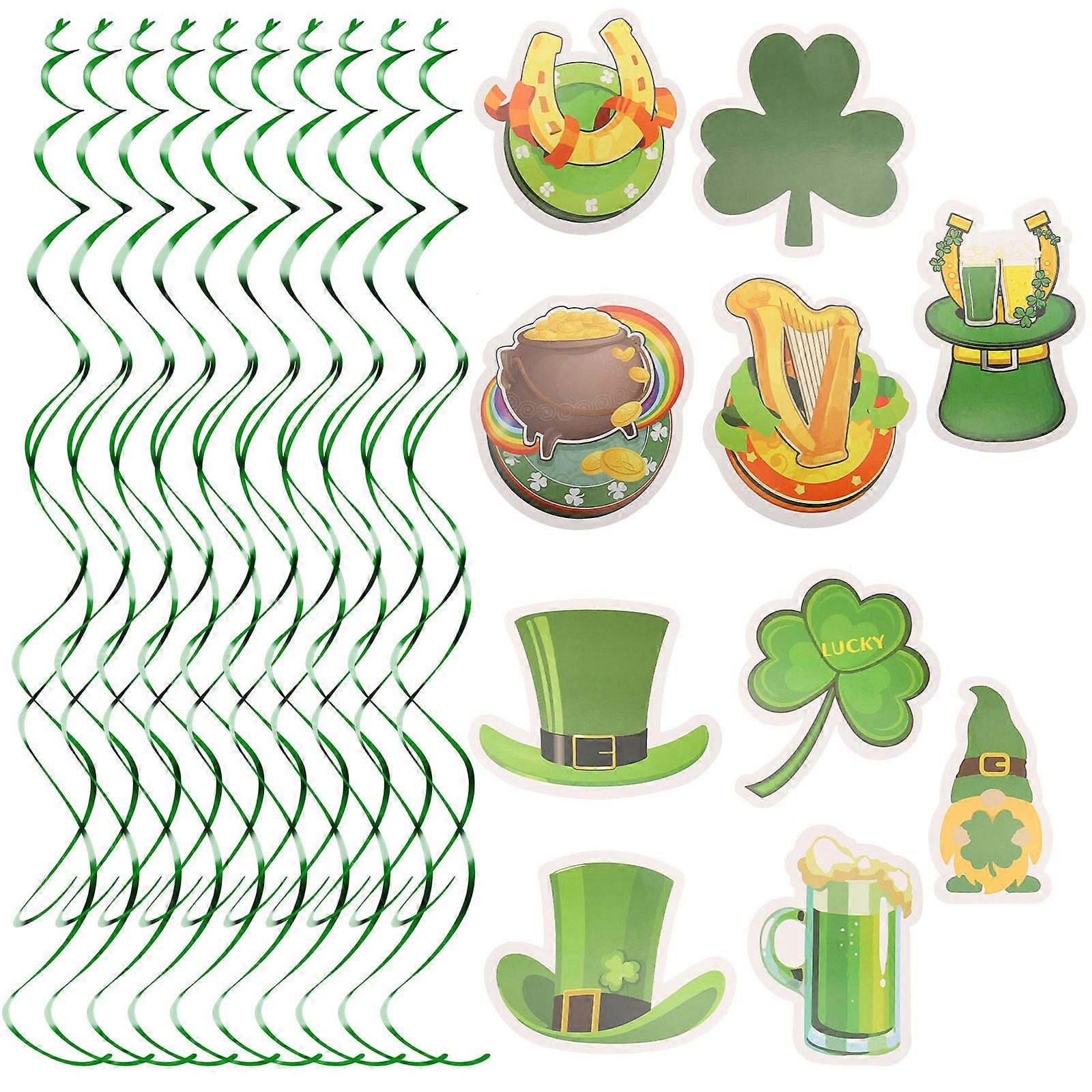 St Patricks Day Decorations Ceiling Spiral Hanging Decorations for Decoration 1Set
