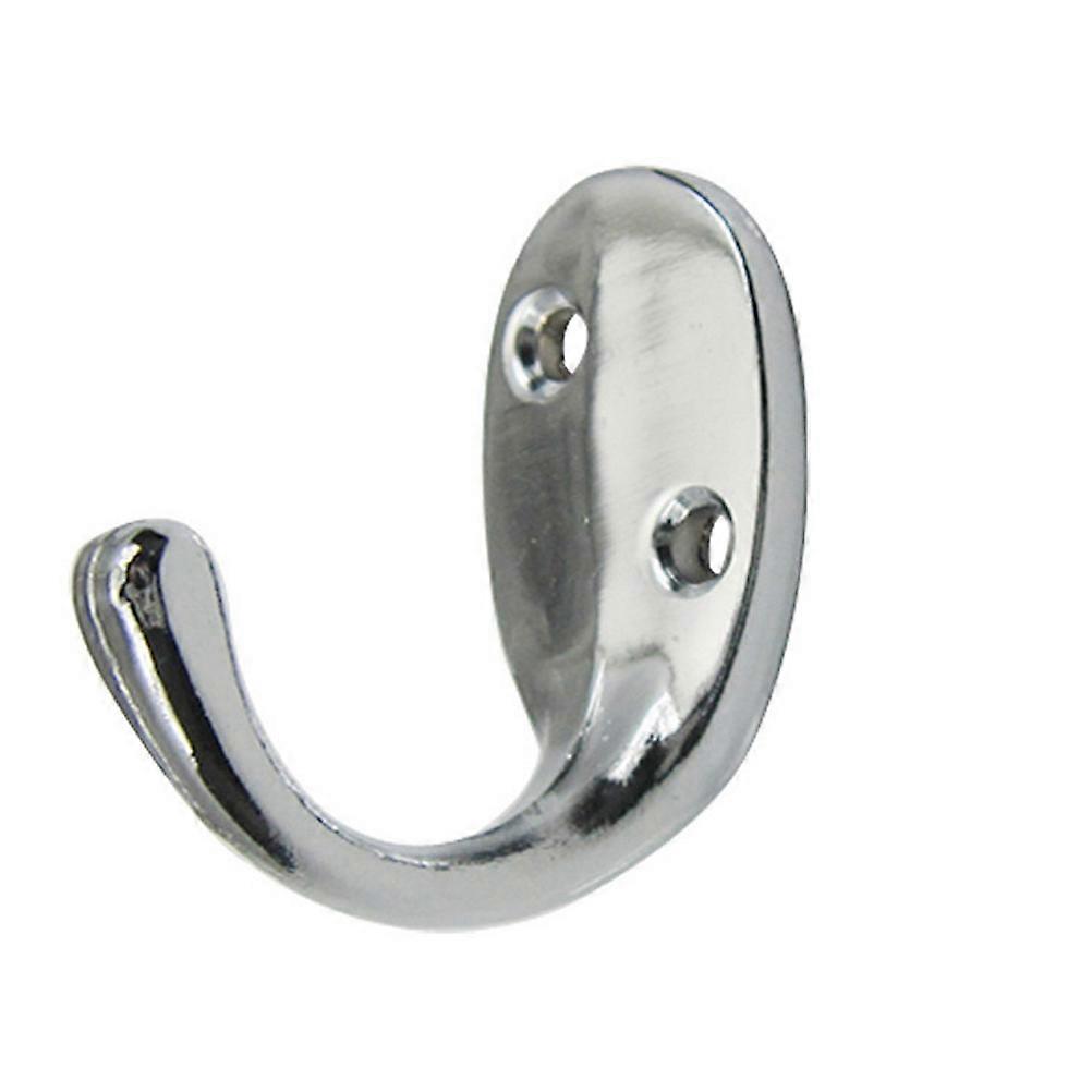 Wall Mounted Hooks Zinc Alloy Single Coat Hook for Hanging Coat Silver