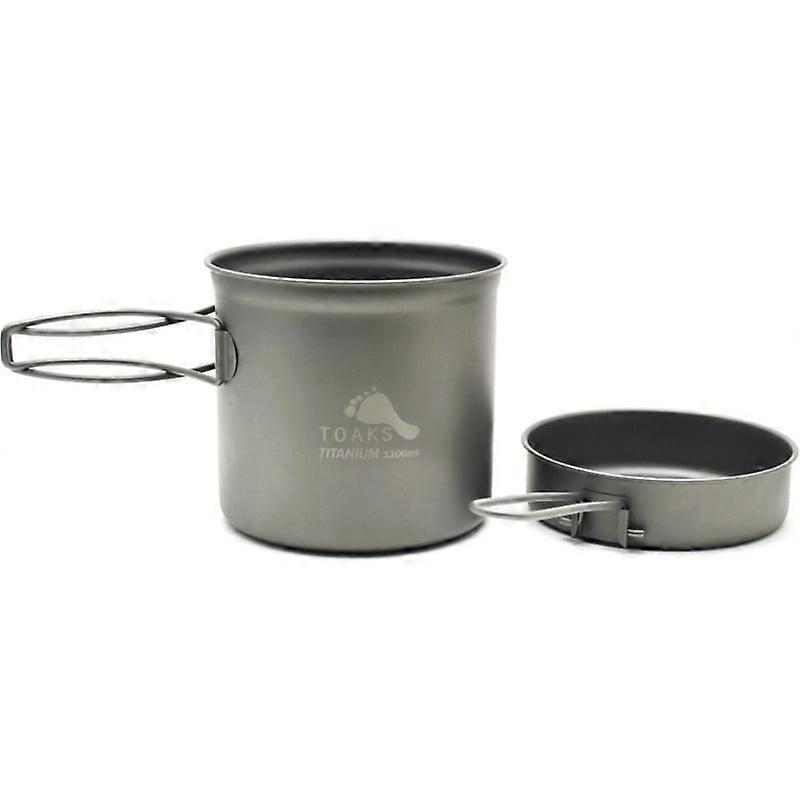 Titanium 1100ml Pot with Pan TITANIUM