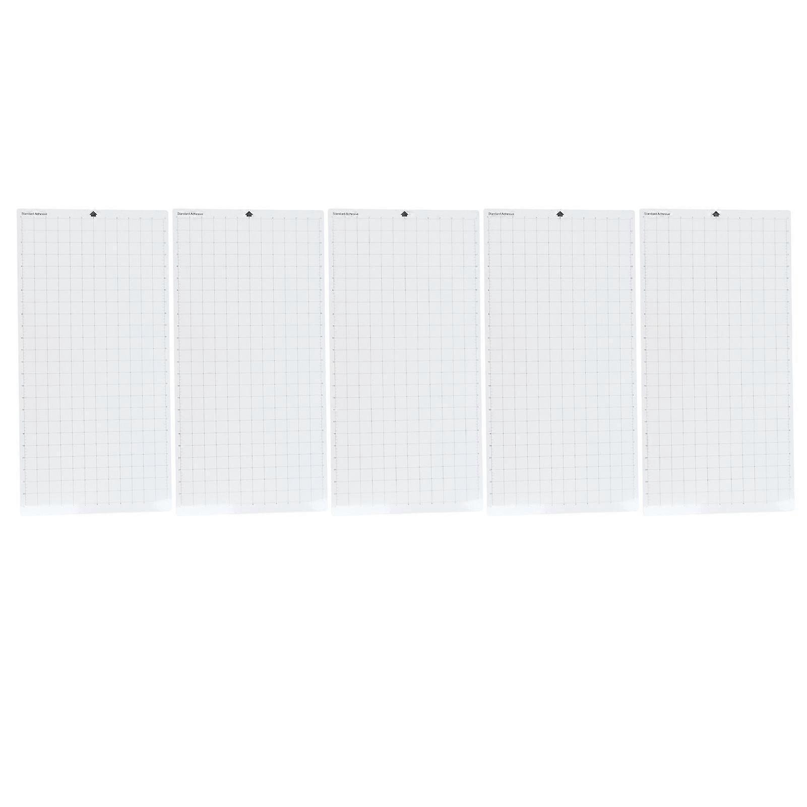5PCS Cutting Mat PVC Adhesive Anti Slip Transparent High Elasticity Grid Cutting Mat for Construction Paper