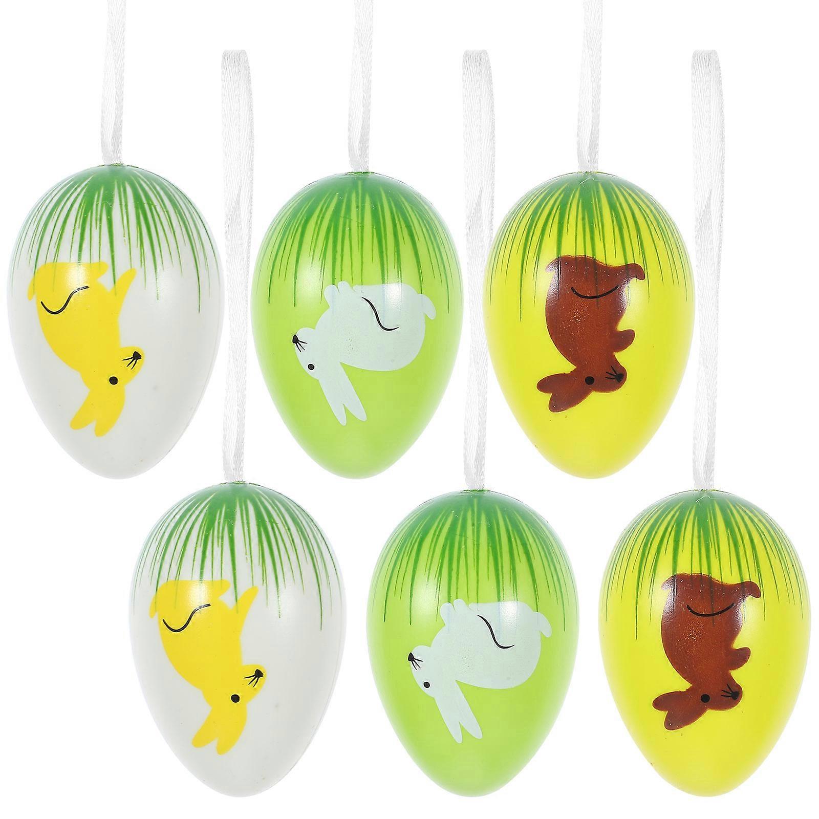 Egg Ornament Easter Hanging Decorations for Decor 30Pcs Colorful Set