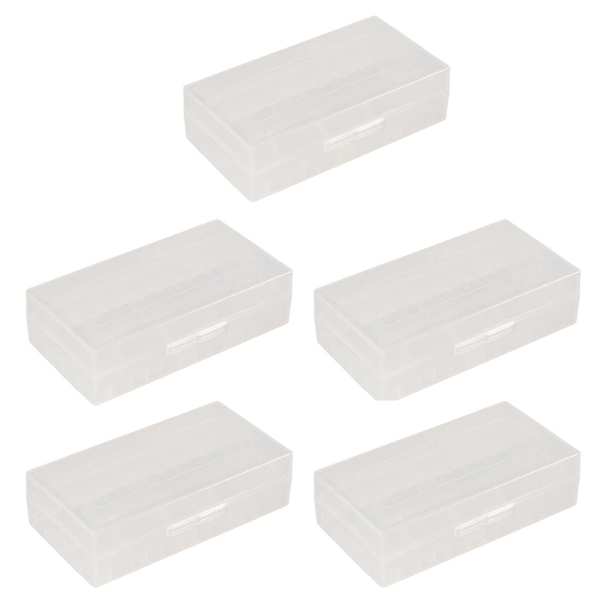 5X Box for 18650 Battery Transparent Battery Holder