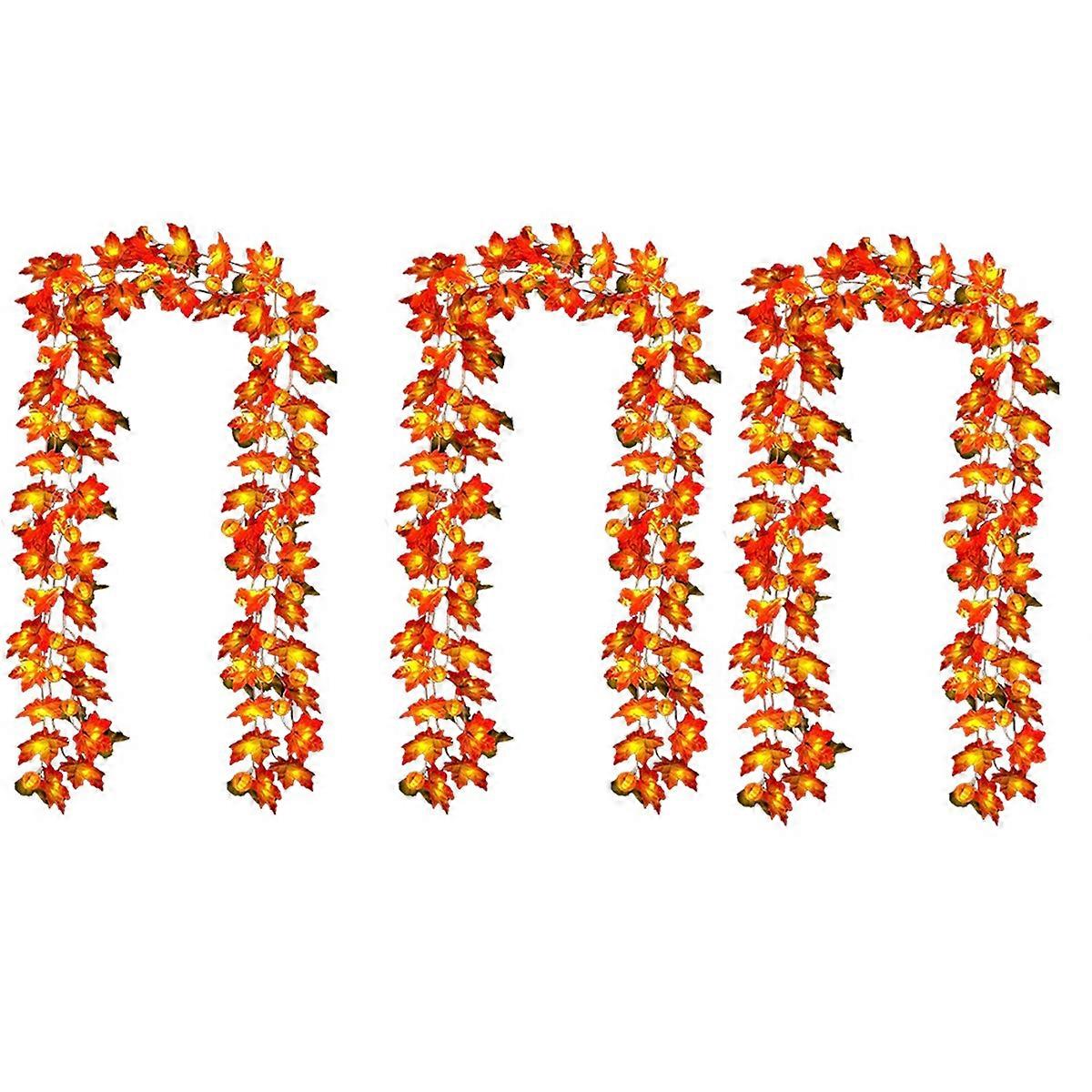 Fall Garland with Pumpkin Lights Halloween Fall Decorations