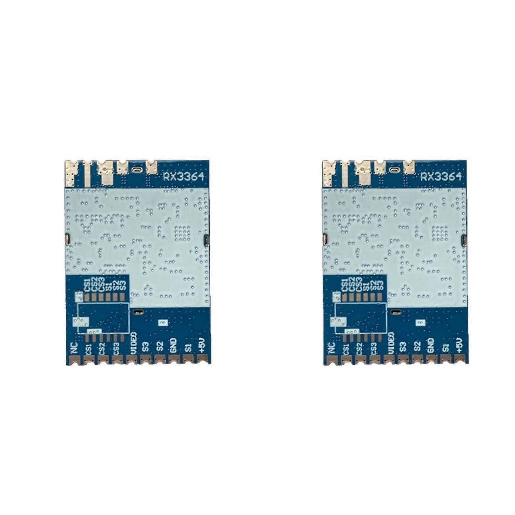 2X 3.3G FPV VRX Module RX3364 Wireless Receiver Module Wireless Analog Receiver FPV Audio Video Transmission Module