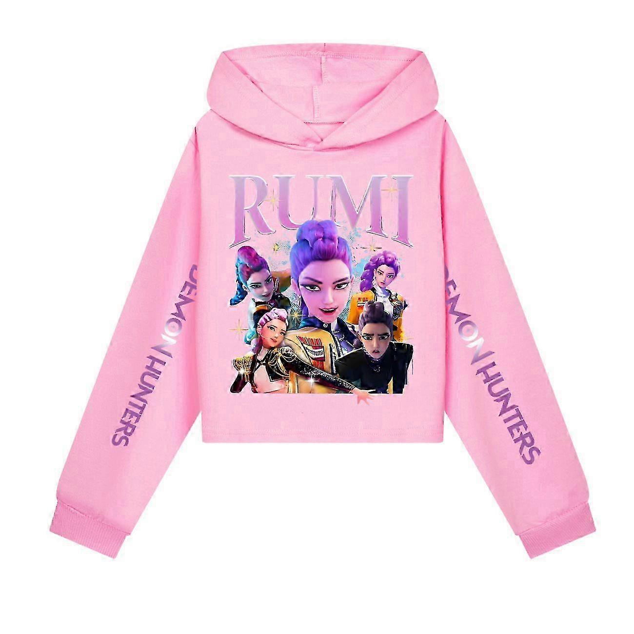 Girls Kpop Demon Hunters Hoodie Kids Huntrx Hoody Sweatshirt Pullover Jumper Top _03