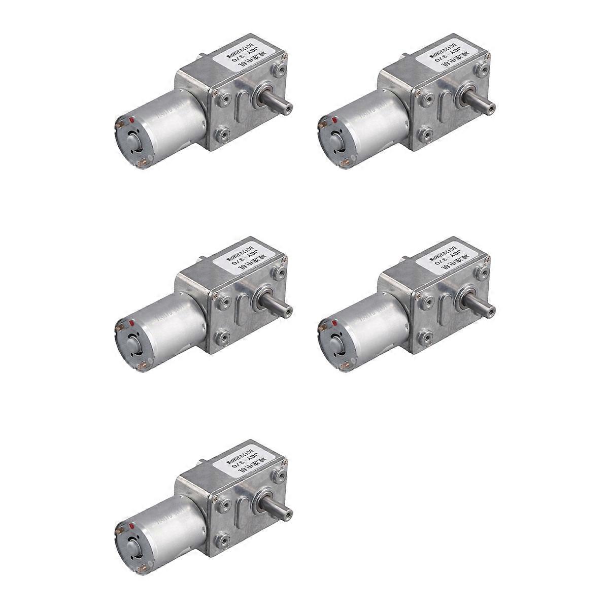 5X JGY370 DC Motor 12V 30RPM Reduce Speed Motor with High Torque Turbo Worm Geared