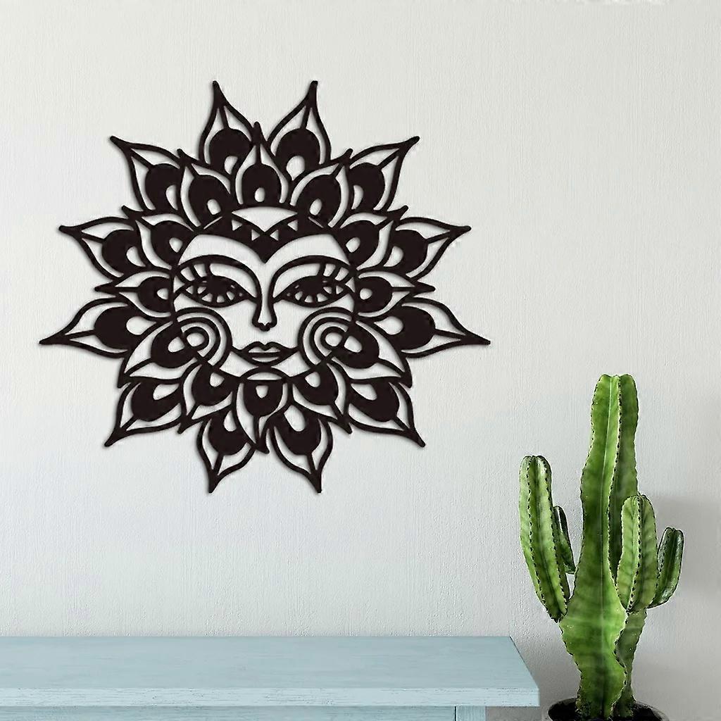 1PC Sun Shaped Hanging Metal Wall Décor for Home Interiors