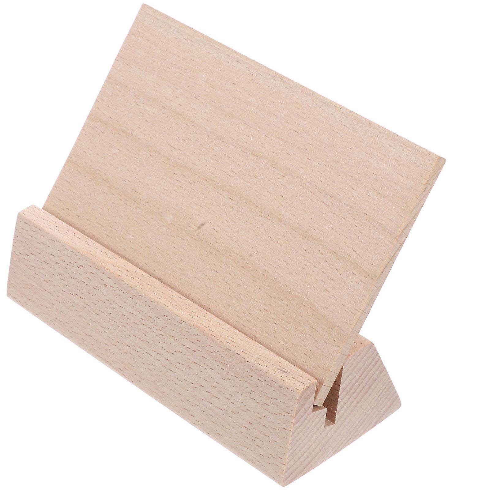 Wooden Desk Calendar Base for Card Display Holder 4Pcs Set