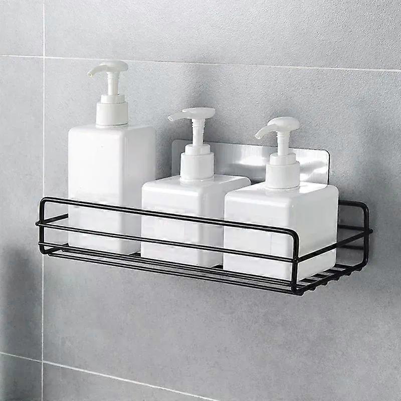 Iron Bathroom Shelf, No Regrets Wall Mount, Kitchen Corner Shampoo Storage Rack,