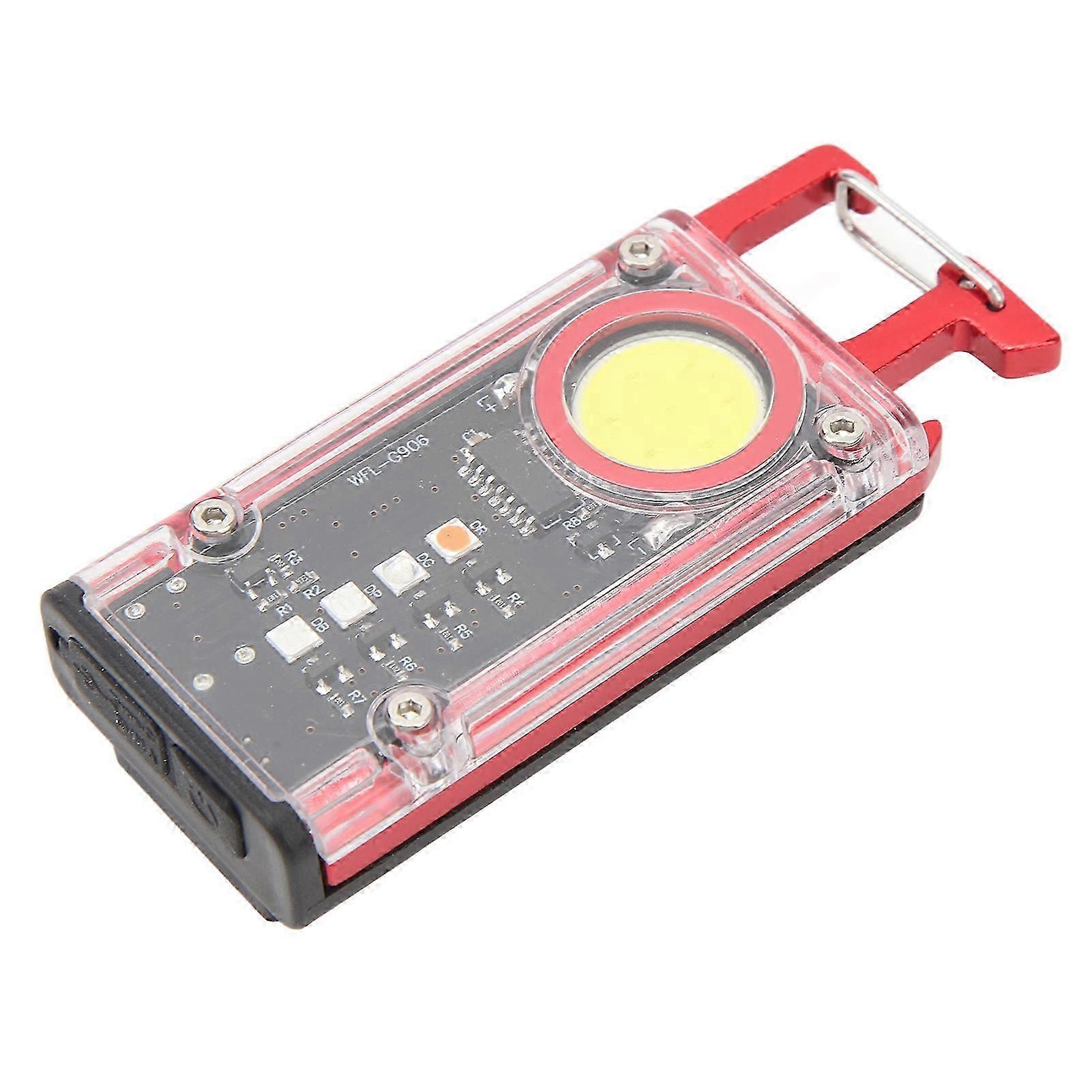 25-26 Mini Led Flashlight Multifunctional Strong Light Portable Rechargeable Magnetic Suction Multi Mode Small Flashlight Red