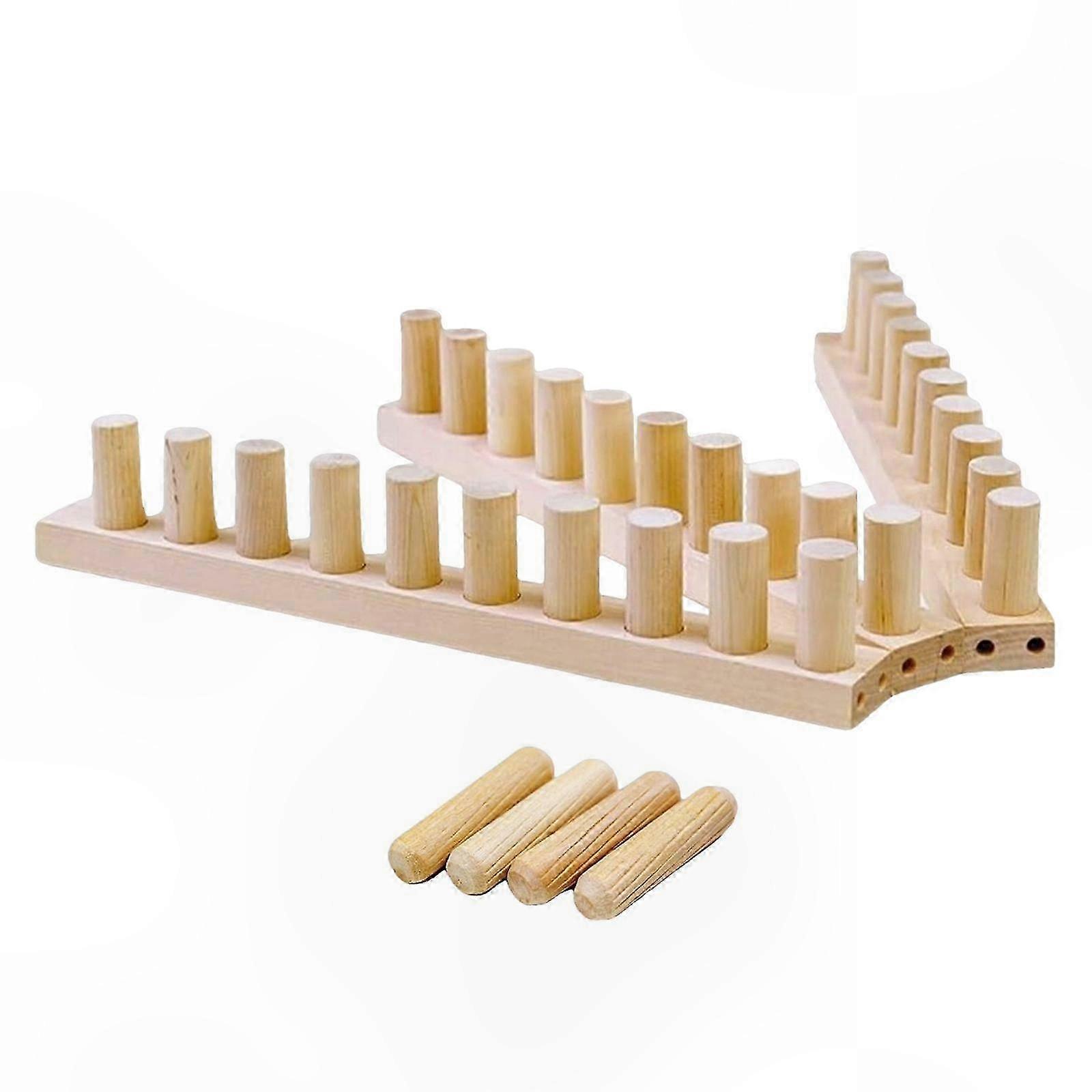 Wooden Peg Frame for Chunky Yarn Blankets Sturdy Adjustable Home Decor Loom