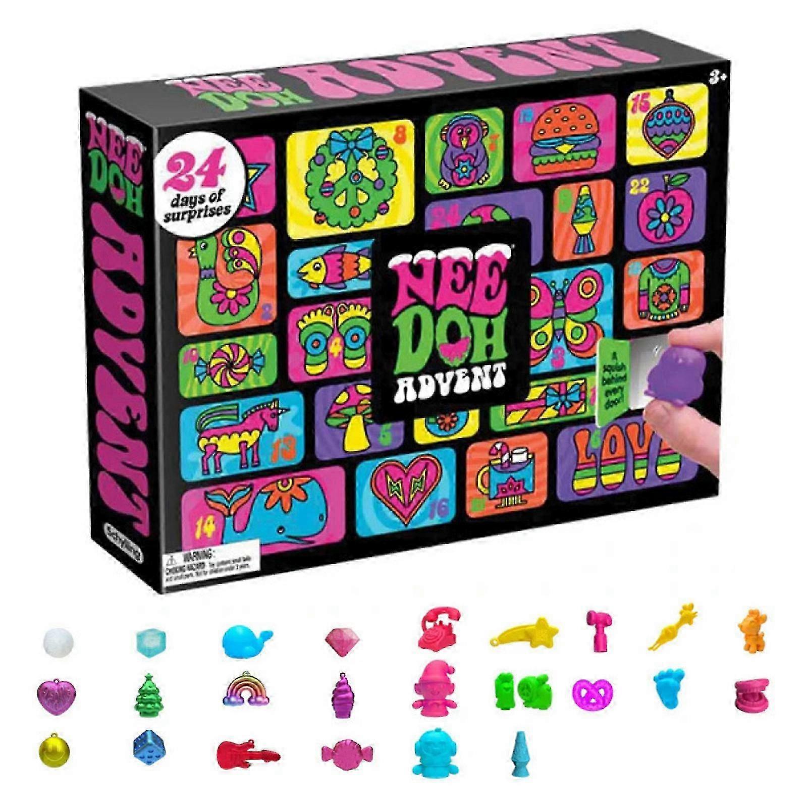 Ημερολόγιο advent παιχνιδιών 2025 24 τεμάχια χαριτωμένα μίνι παιχνίδια Squeeze για παιδιά