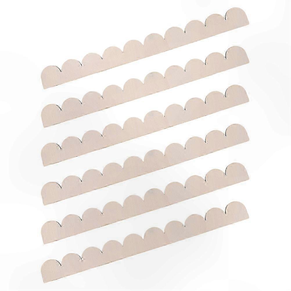 Scalloped Wood Trim Set of 6 for DIY Home Decor Projects Easy to Customize and Assemble for Furniture and Spaces