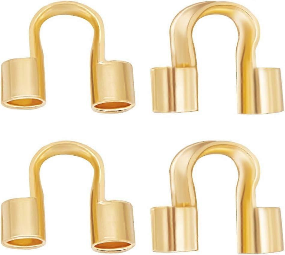 300Pcs Wire Guardian 18K Gold Plated Brass U Shape Wire Guard Loops Thread Protector