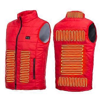 New 9 Places Heated Vest Men Women Usb Heated Jacket Heating Vest Thermal Clothing Hunting Vest Winter Heating Jacket Black