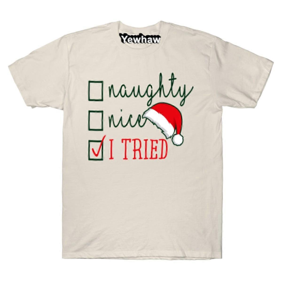 Tričko Naughty Nice I Tried Checklist