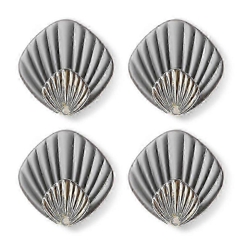 4pcs S S Hanging Punch- Bath Kit -mounted Grey