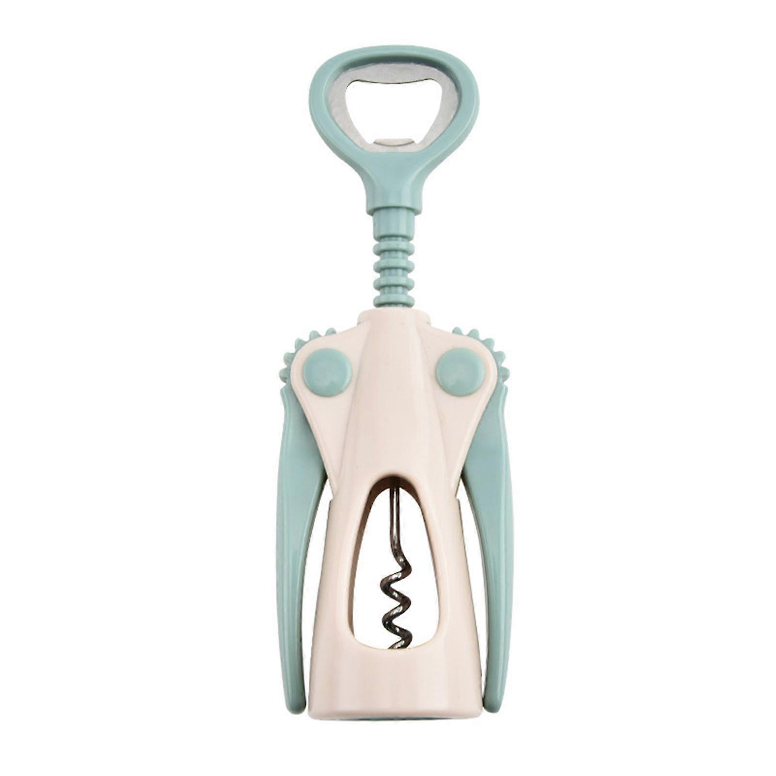 Wine Bottle Opener Ergonomic Handle Wing Corkscrew with Non-Slip Grip Dual Function Bottle Opener for Cork Beer Caps Portable Bar Tool for Home Party