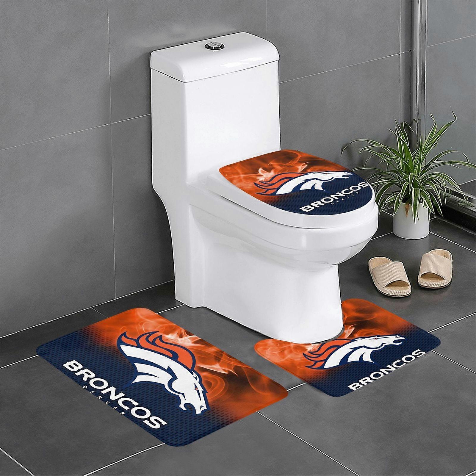 Broncos Team 3-delade badrumsmattor set Badrum halkskyddsmatta 31,5x20in