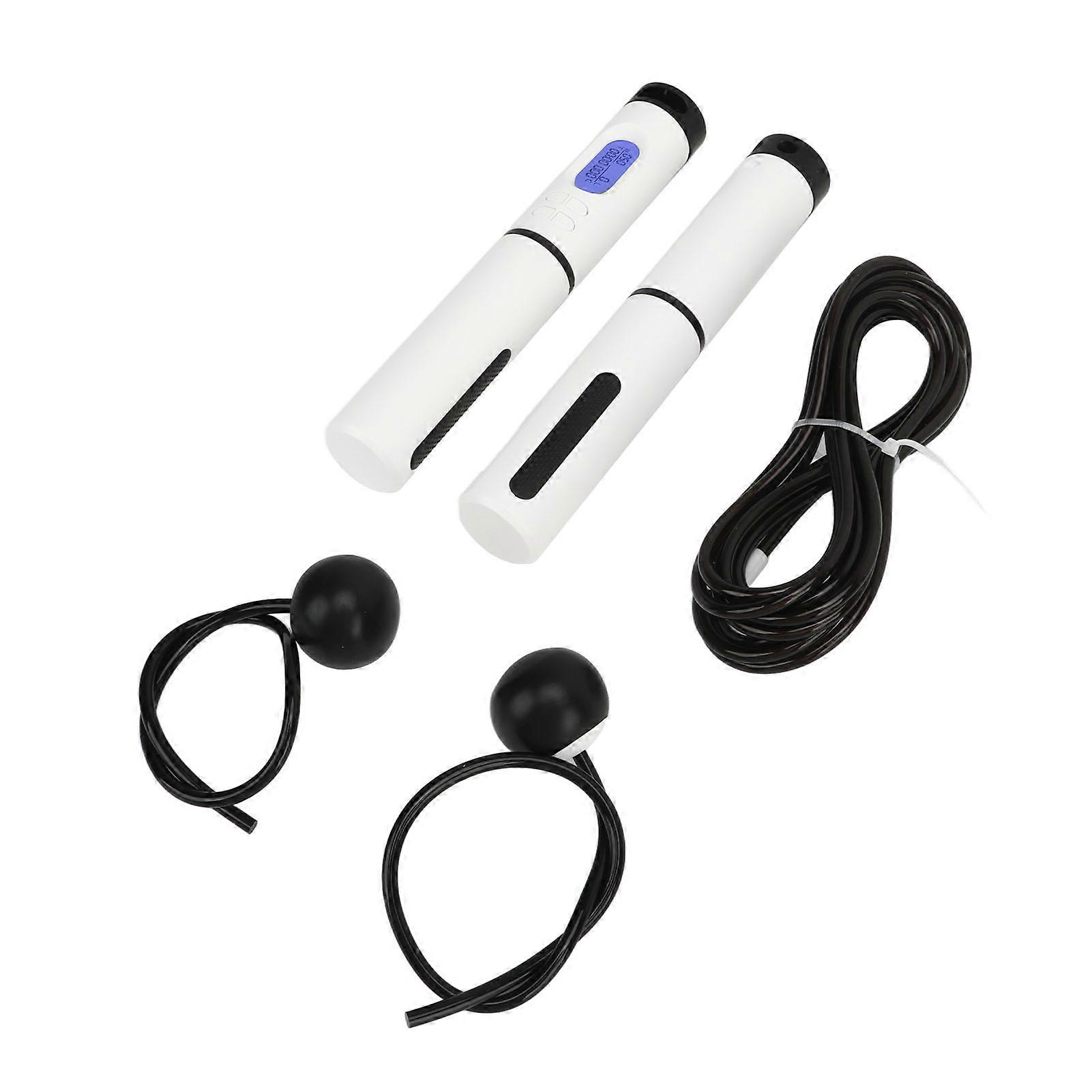 Electronic Jump Rope Workout Weighted Handle Smart Exercise Skipping Rope Black 2.8meter 