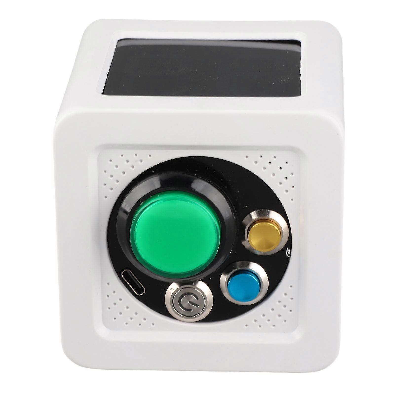 Cube Timer 1.4in 4 Sided Digital Shot Countdown Stopwatch for Private Poker Chess Casinos White 