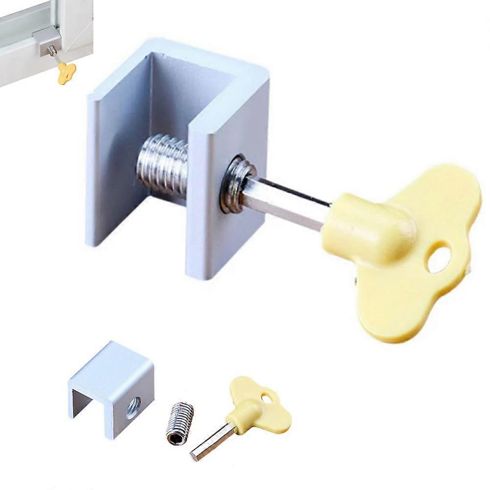 2Pcs Sliding Window Security Locks Adjustable Door Stopper