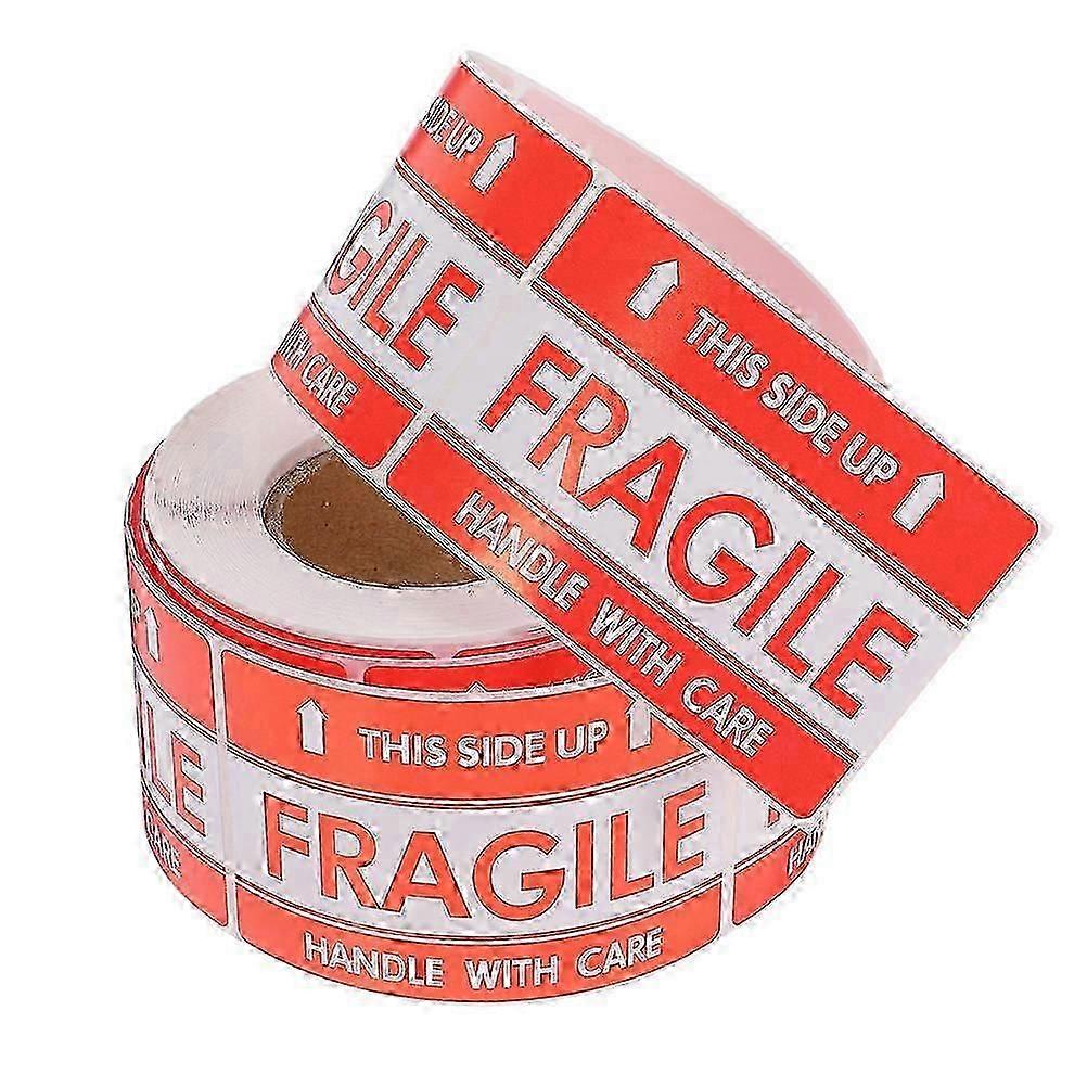 Fragile Warning Label High Adhesion for Business and Individual Use .50X5.00X0.01CM 500 Labels Roll