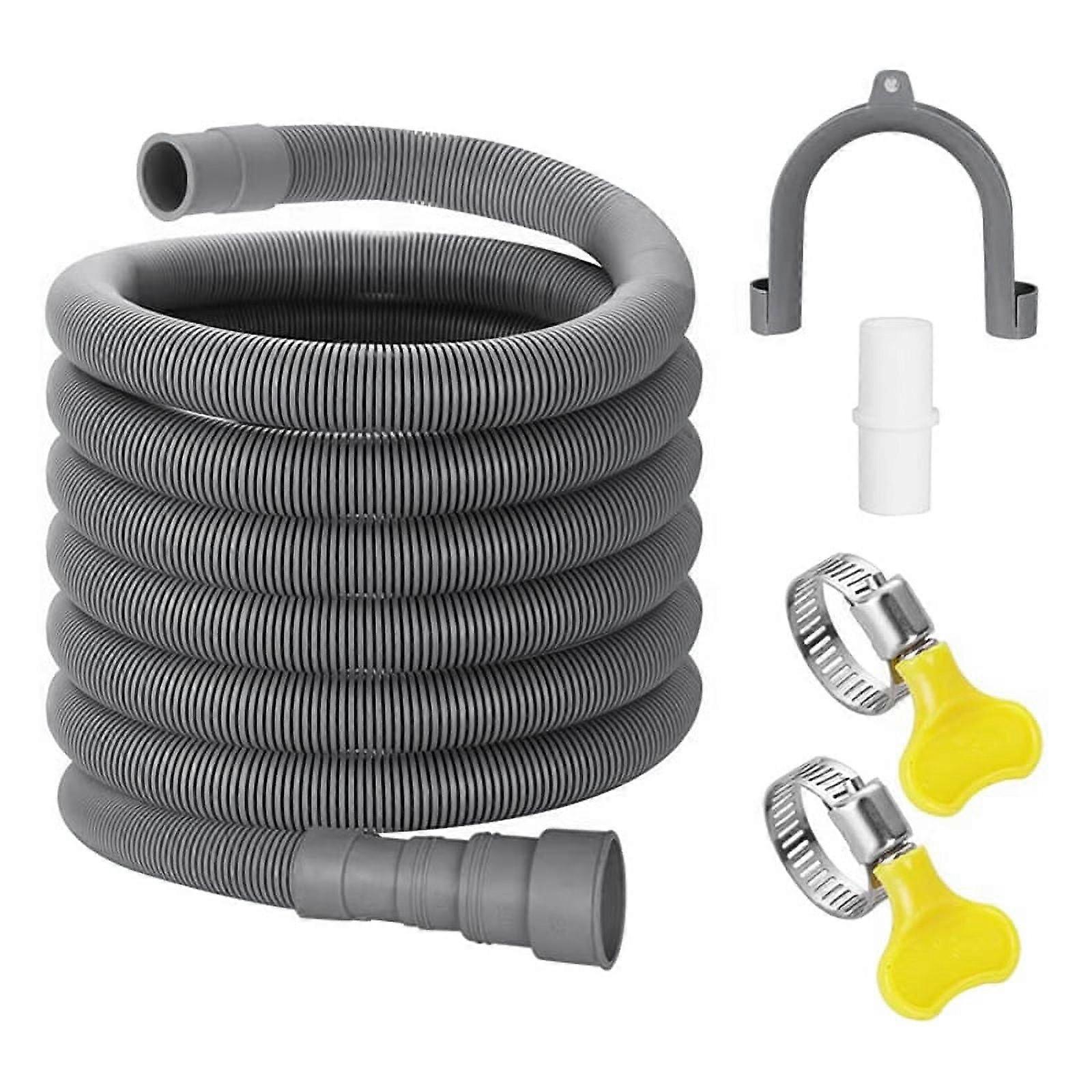 Drain Hose Extension Set Universal Washing Machine Hose 10Ft, Include Bracket Hose Connector and Hose Drain Hoses