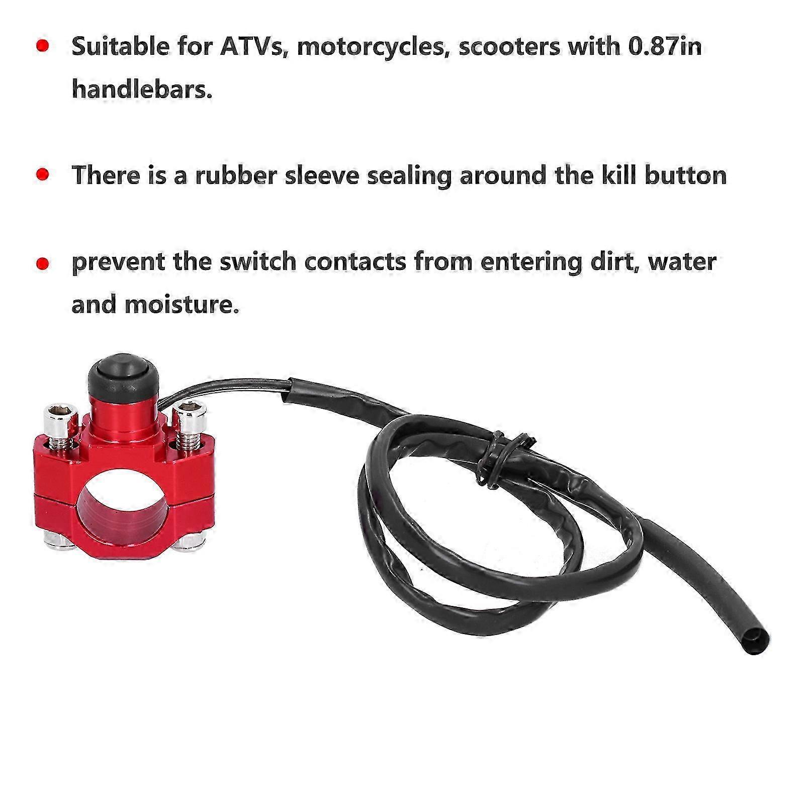 Universal ATV Motorcycle Engine Cut Off Switch with Mounting Hardware