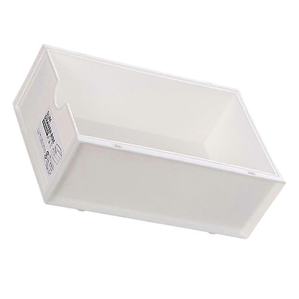 PP Material Storage Box Desktop Cosmetic Organizer Stackable Container Drawer White