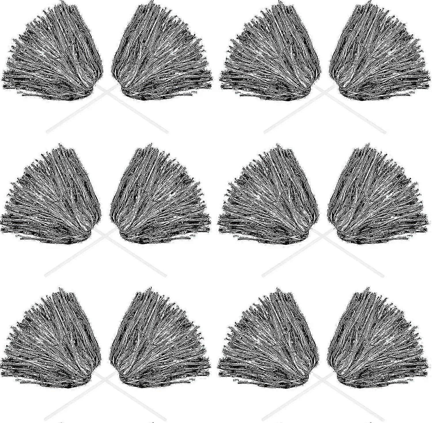 Pacote com 24 pompons metálicos de 12 polegadas para líderes de torcida com bastão