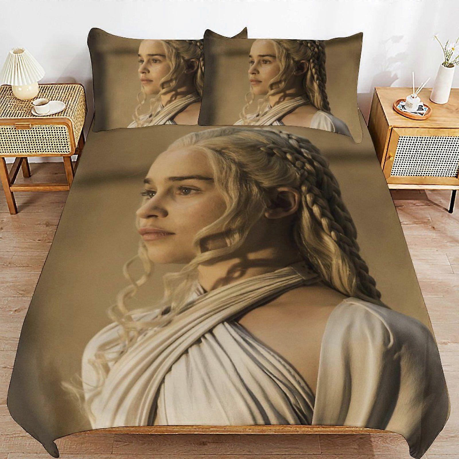 u138 Game of Thrones Durable Stitch Pattern Rest Comfort Feel Breathable Zip Fabric Duvet Cover Sets Nightly n138
