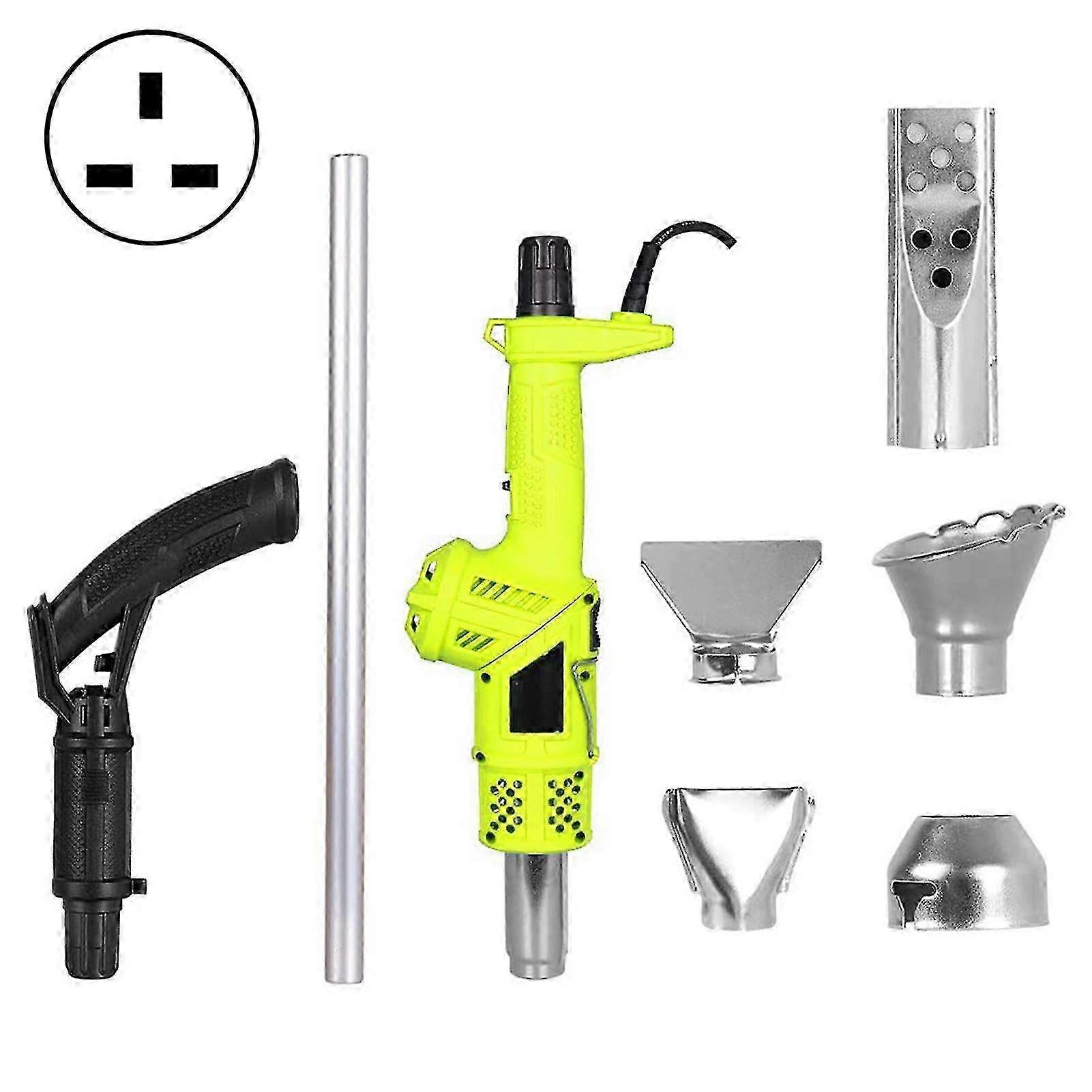 Electric Weed Burner Wand with Handle Temperature Adjustable Safe to Use Portable UK Plug Weed Burner with Nozzles Replacement