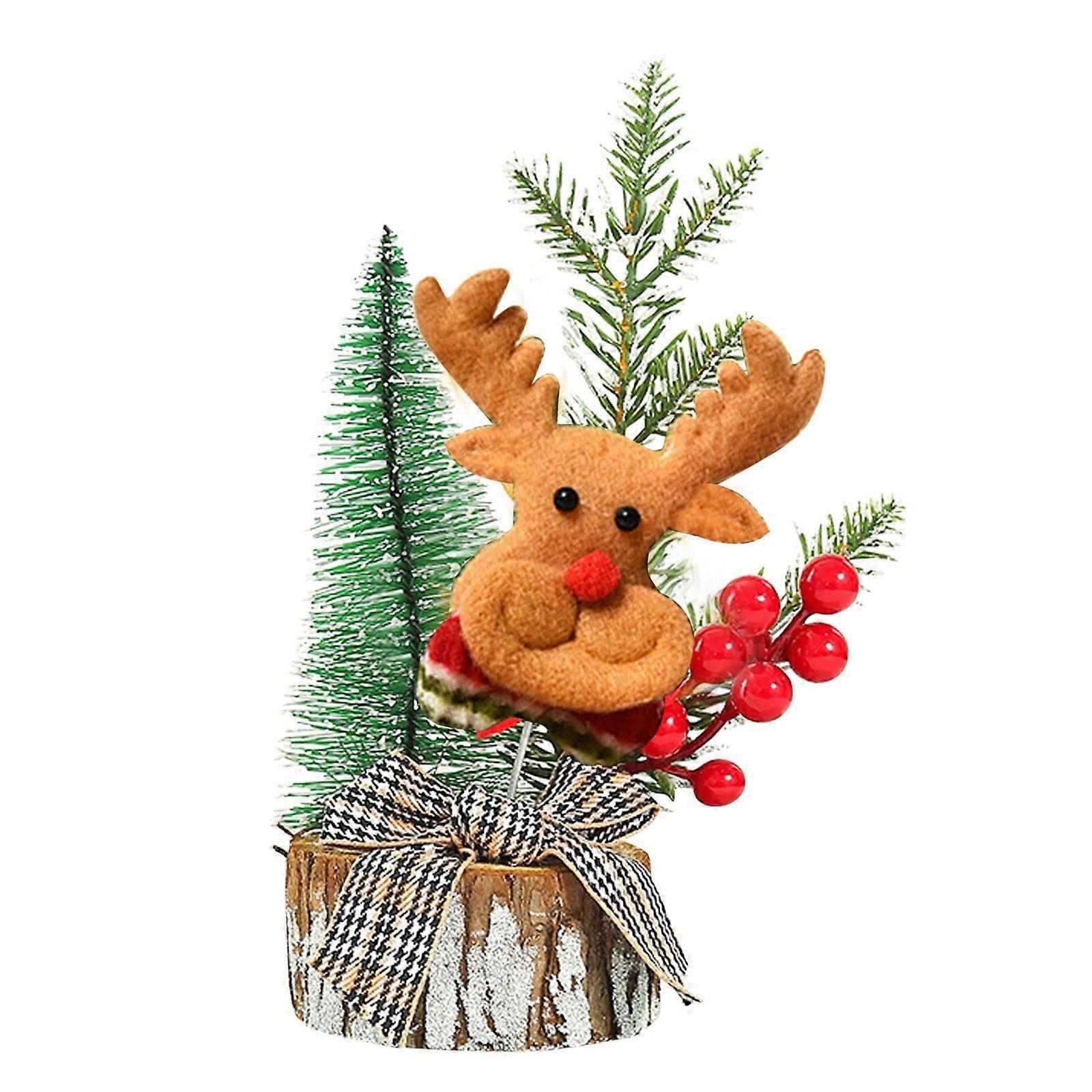 XIUH Clearance! Mini Christmas Tree with Lights, Small Tabletop Xmas Tree, Home Decor, Compatible with Christmas Decorations (C)