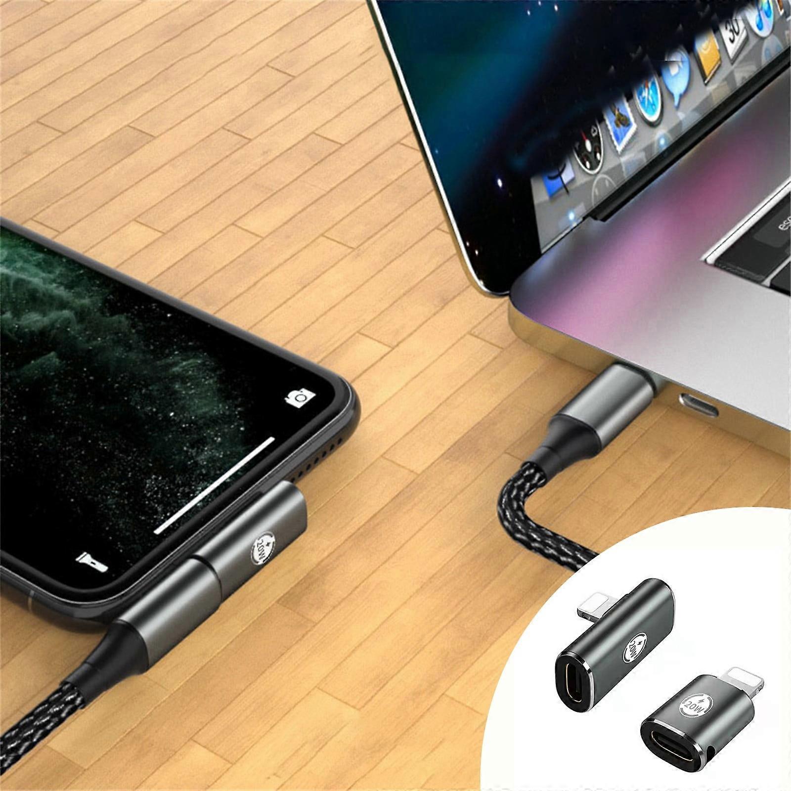 Jacenvly 2024 St. Patrick's Day Clearance Type-C to Lightning Adapter, USB C Male to Lightning Female for iOS Devices Charging & Data, Black