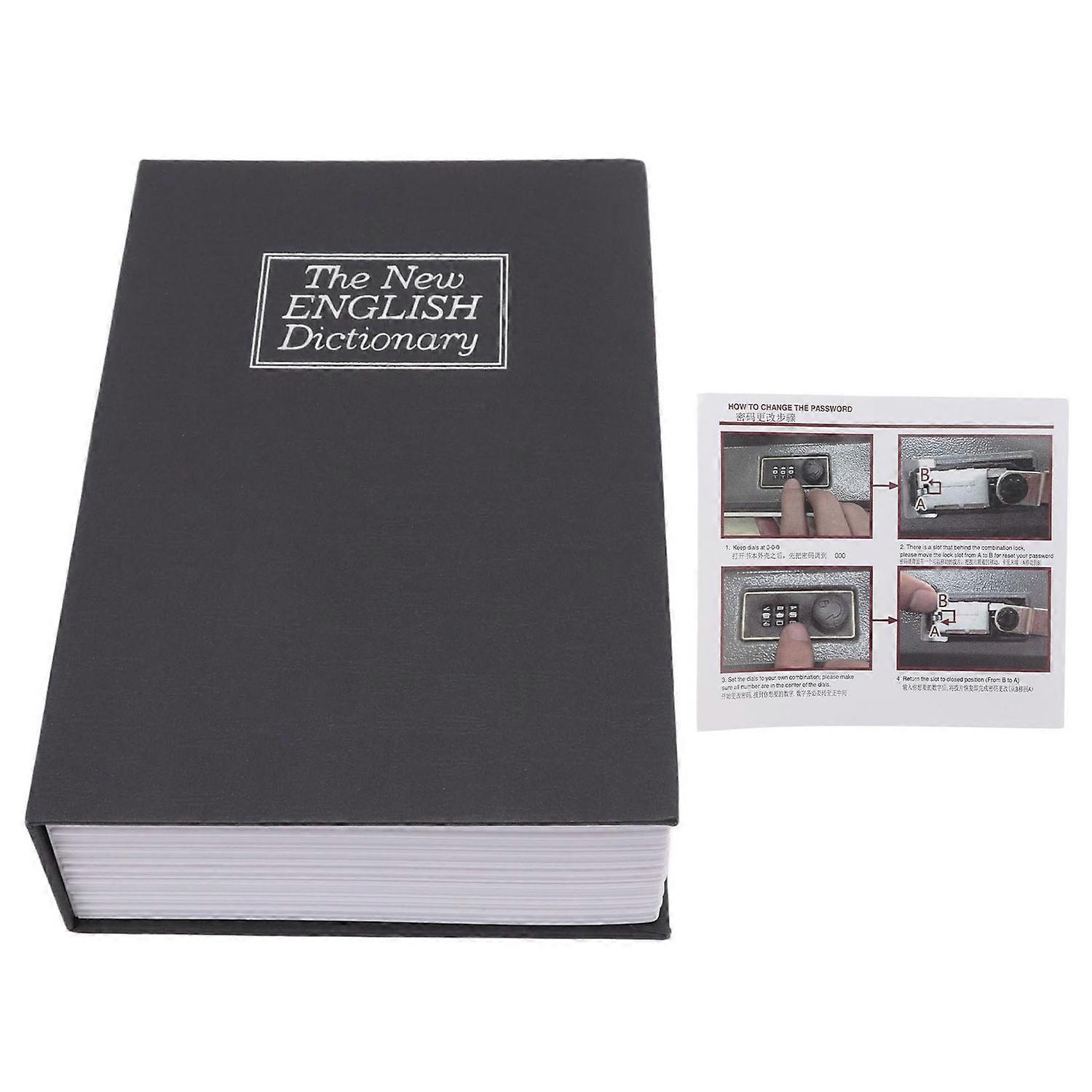Book Safe Box Innovative Medium Dictionary Diversion Book Safe with Coded Lock for Storing Money Jew