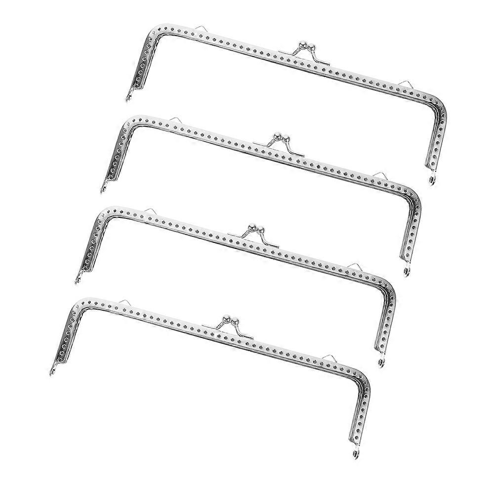 Iron Square Purse Frame Clasp Lock for Craft Bag Making 4Pcs