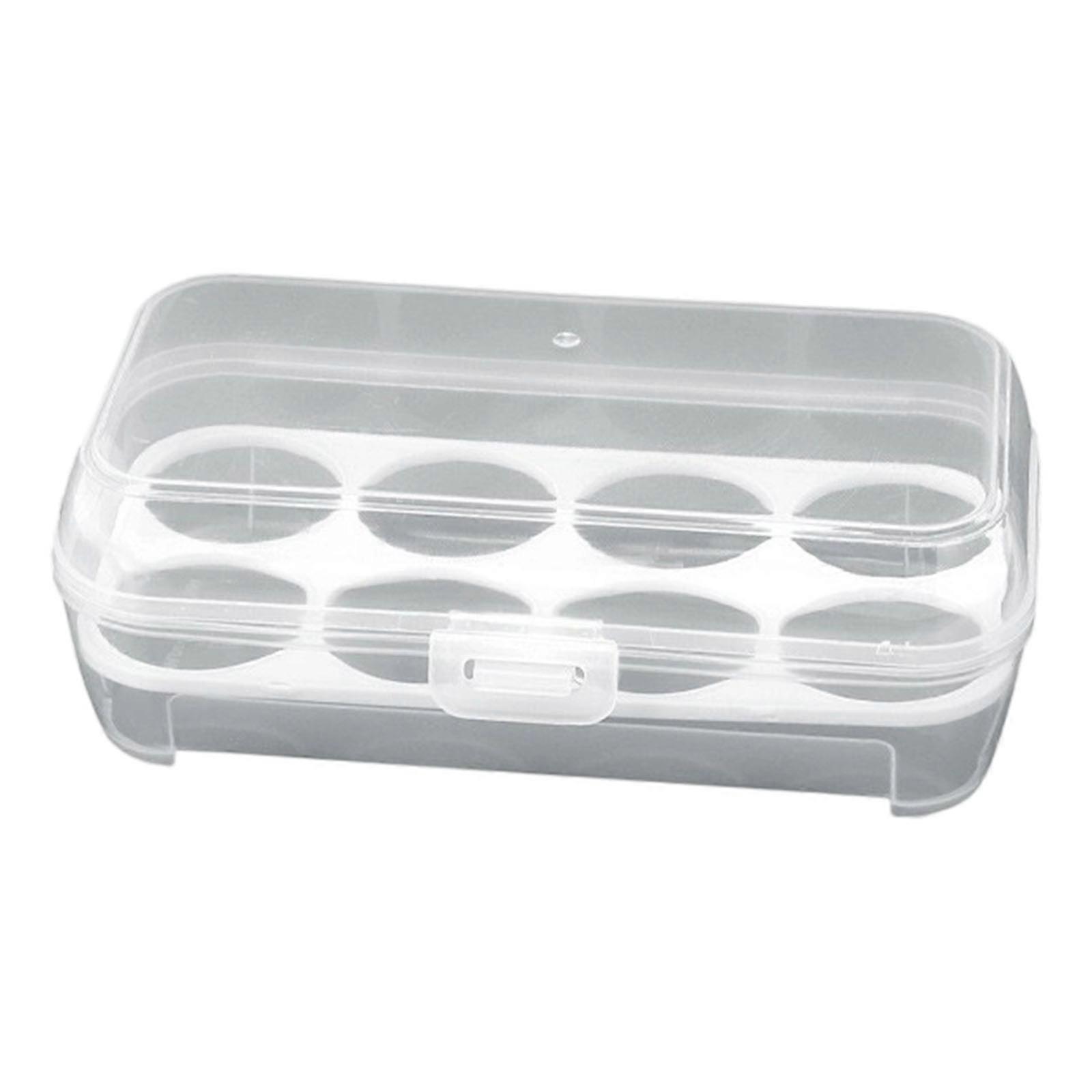 Camping Accessory Clear Eggs Holder With Portable Space Saving Food Organizers for Picnics Multicolor