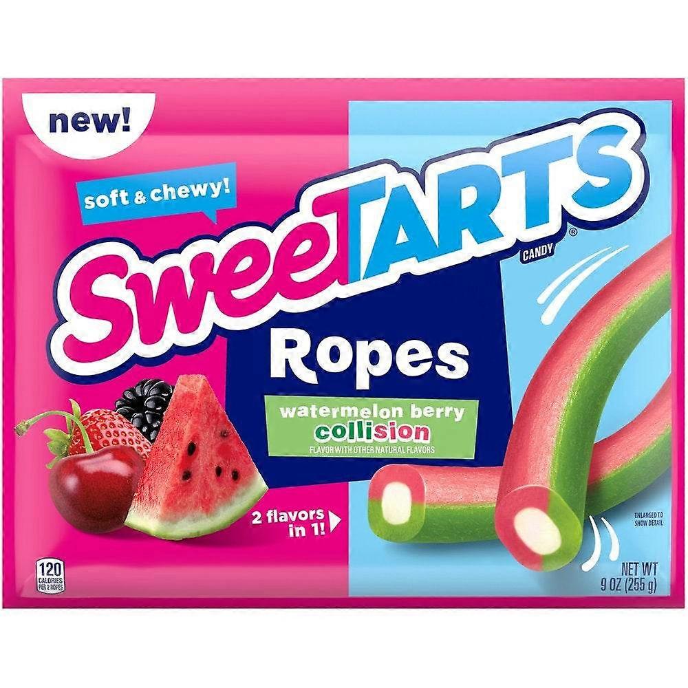 Sweetarts حلوى الحبال الناعمة والمطاطية، تصادم توت البطيخ، 9 أونصة