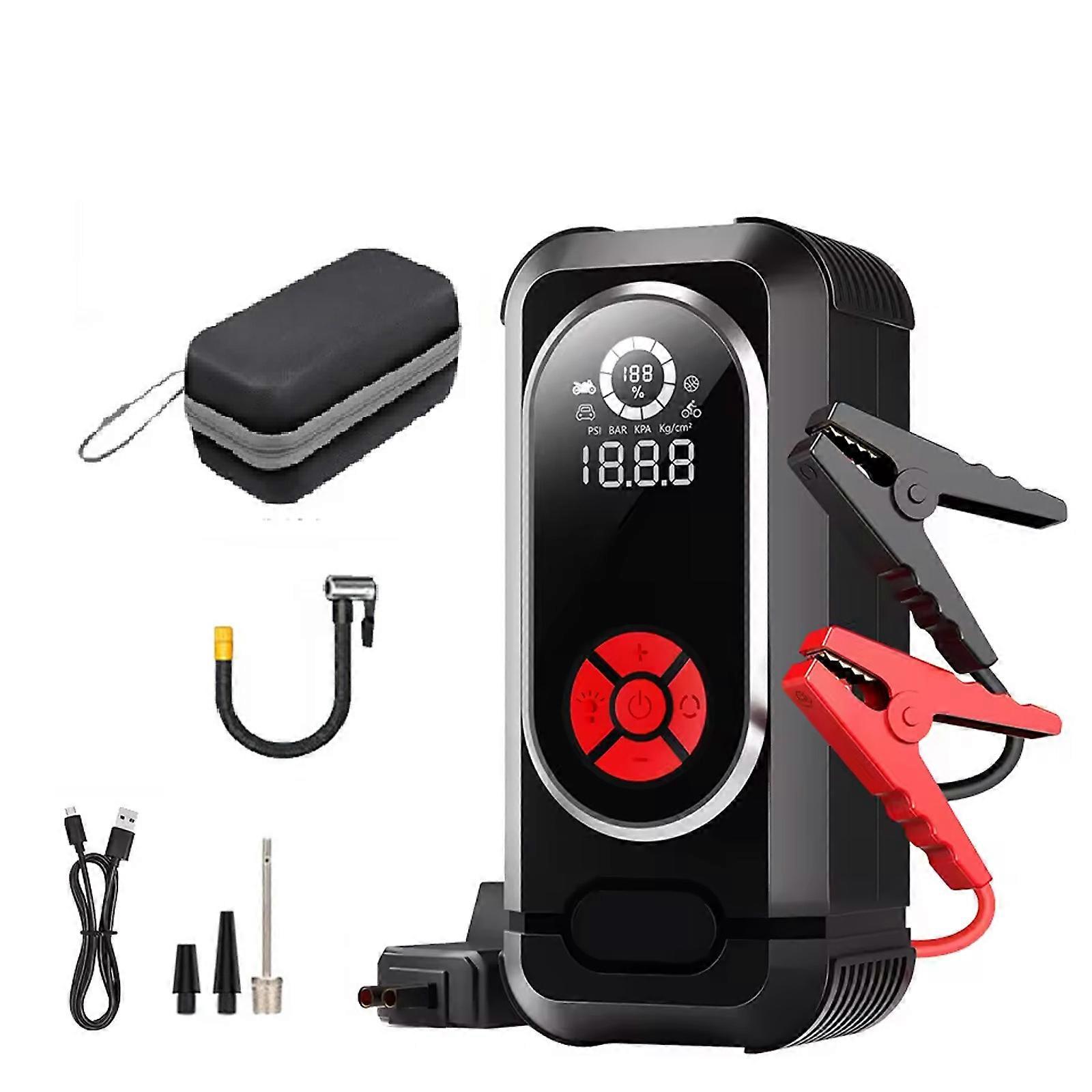 High Efficiency Vehicle Starting Device Digital Tire Inflator Electric Air Compressor Pump for Accurate Pressure Control Multicolor