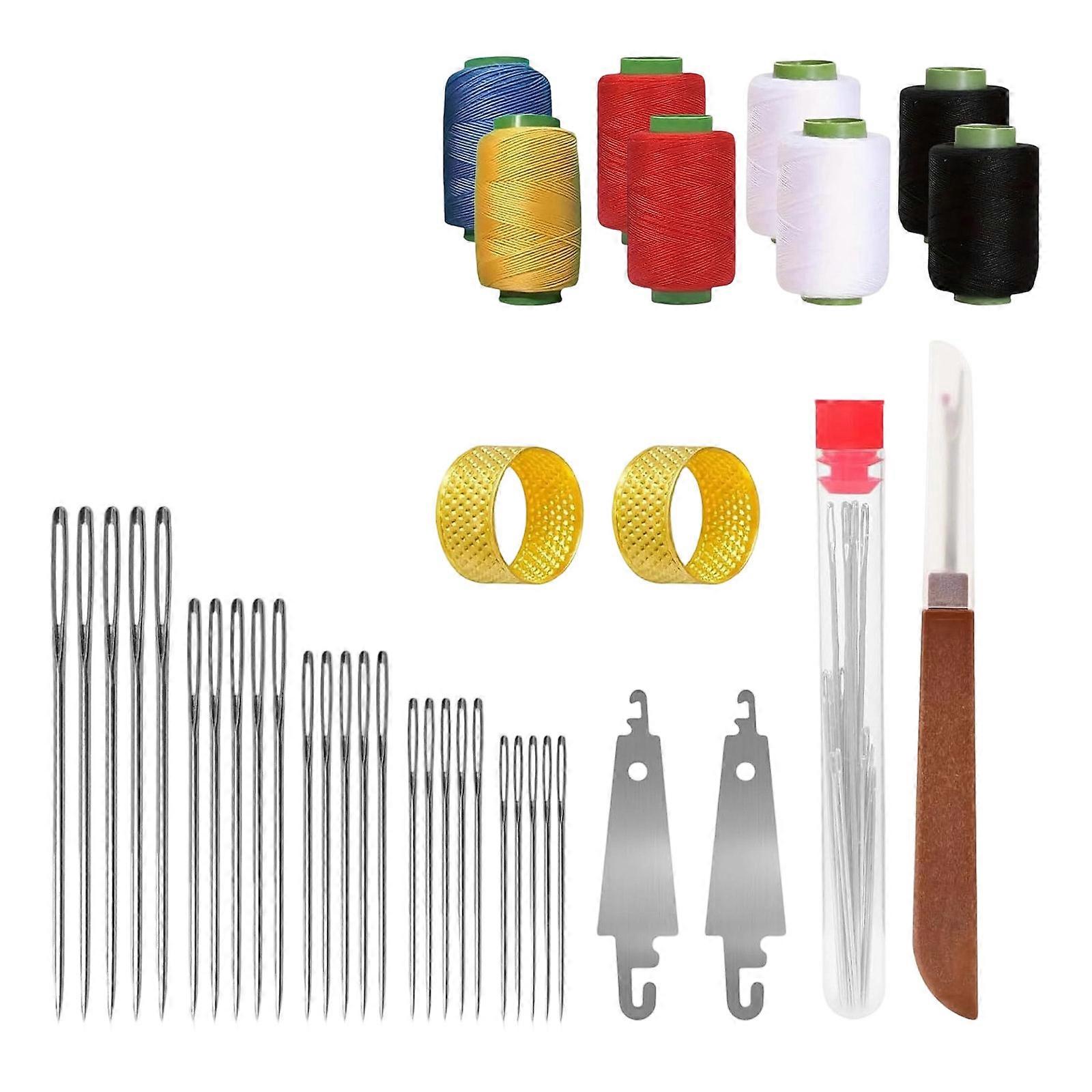 Easy Threading Hand Sewing Needle Sewing Kits for Adult with Visual Issues Multiuse Sewing Set for Craft Project Making Multicolor